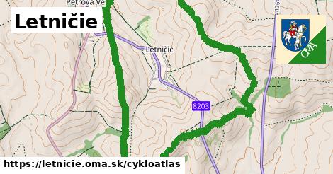 ikona Letničie: 2,7 km trás cykloatlas v letnicie