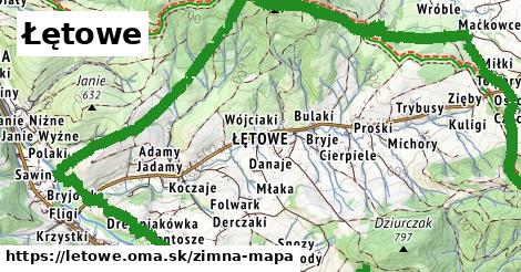 ikona Zimná mapa zimna-mapa v letowe