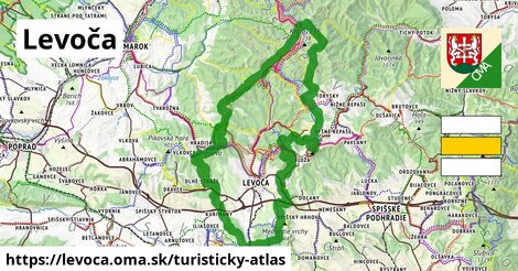 ikona Levoča: 68 km trás turisticky-atlas v levoca