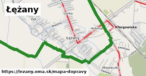 ikona Łężany: 4,4 km trás mapa-dopravy v lezany