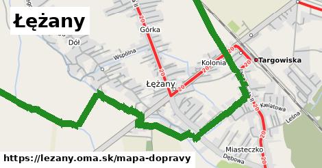 ikona Łężany: 4,4 km trás mapa-dopravy v lezany