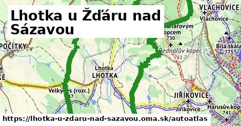 ikona Mapa autoatlas v lhotka-u-zdaru-nad-sazavou