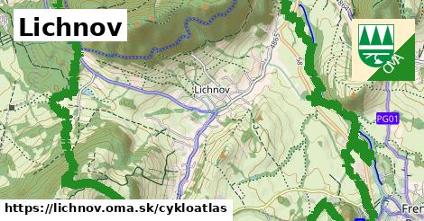 ikona Lichnov: 12,5 km trás cykloatlas v lichnov