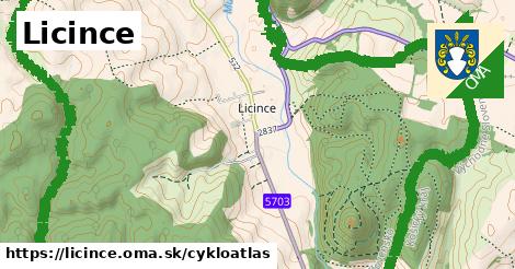 ikona Licince: 4,7 km trás cykloatlas v licince