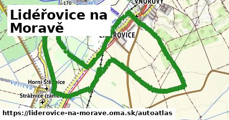 ikona Mapa autoatlas v liderovice-na-morave