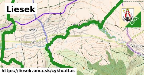 ikona Liesek: 27 km trás cykloatlas v liesek