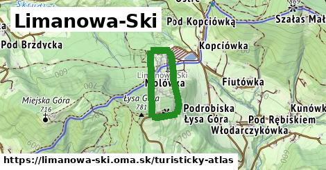 ikona Turistická mapa turisticky-atlas v limanowa-ski