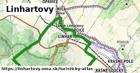 ikona Turistická mapa turisticky-atlas v linhartovy