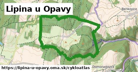 ikona Lipina u Opavy: 1,45 km trás cykloatlas v lipina-u-opavy