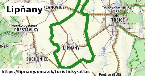 ikona Lipňany: 367 m trás turisticky-atlas v lipnany