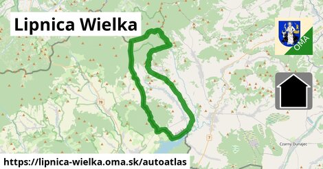 ikona Mapa autoatlas v lipnica-wielka