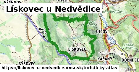 ikona Lískovec u Nedvědice: 0,95 km trás turisticky-atlas v liskovec-u-nedvedice