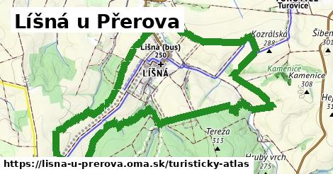 ikona Líšná u Přerova: 0 m trás turisticky-atlas v lisna-u-prerova