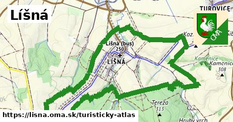 ikona Líšná: 0 m trás turisticky-atlas v lisna