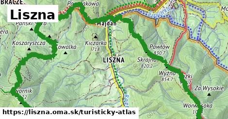 ikona Turistická mapa turisticky-atlas v liszna