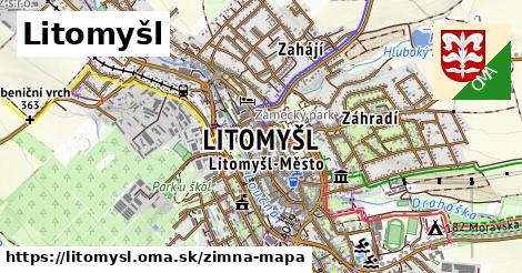 ikona Litomyšl: 211 m trás zimna-mapa v litomysl