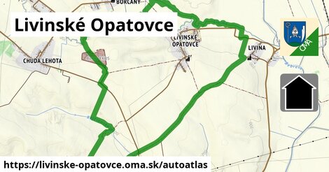 ikona Mapa autoatlas v livinske-opatovce