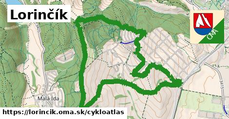 ikona Lorinčík: 0 m trás cykloatlas v lorincik