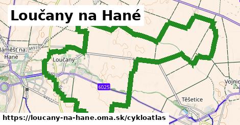 ikona Loučany na Hané: 2,2 km trás cykloatlas v loucany-na-hane