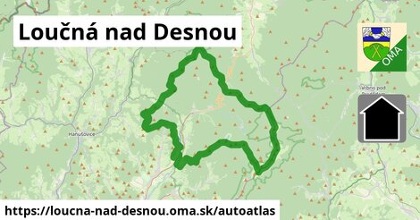 ikona Mapa autoatlas v loucna-nad-desnou