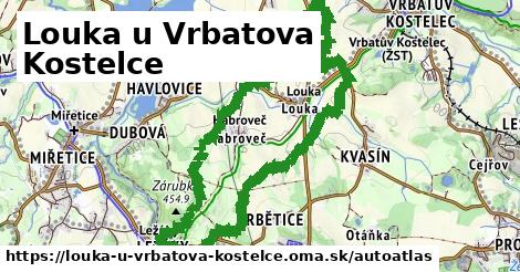 ikona Mapa autoatlas v louka-u-vrbatova-kostelce