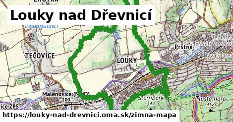 ikona Zimná mapa zimna-mapa v louky-nad-drevnici
