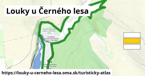 ikona Louky u Černého lesa: 152 m trás turisticky-atlas v louky-u-cerneho-lesa