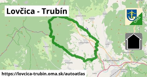 ikona Mapa autoatlas v lovcica-trubin