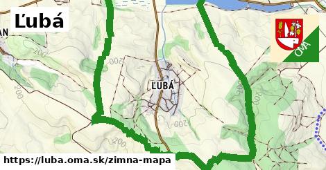 ikona Ľubá: 0 m trás zimna-mapa v luba