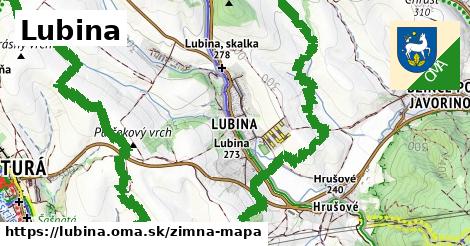 ikona Lubina: 0,81 km trás zimna-mapa v lubina