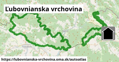ikona Mapa autoatlas v lubovnianska-vrchovina