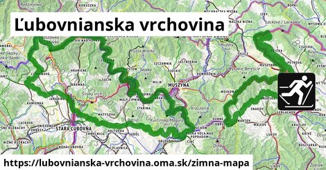 ikona Zimná mapa zimna-mapa v lubovnianska-vrchovina