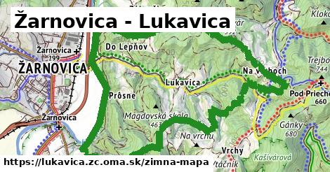 ikona Žarnovica - Lukavica: 0 m trás zimna-mapa v lukavica.zc