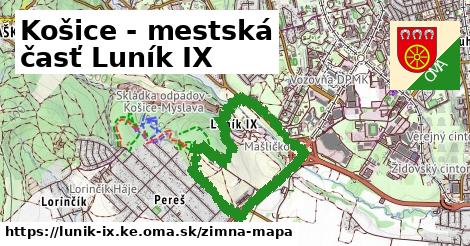 ikona Košice - mestská časť Luník IX: 0 m trás zimna-mapa v lunik-ix.ke