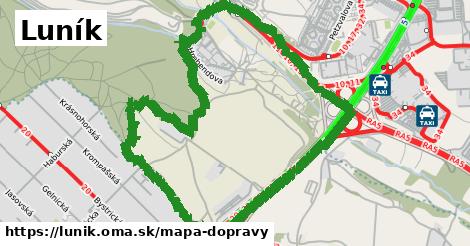 ikona Luník: 13,0 km trás mapa-dopravy v lunik