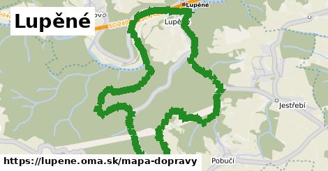 ikona Lupěné: 2,6 km trás mapa-dopravy v lupene