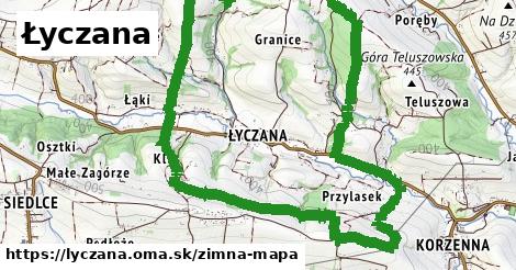 ikona Łyczana: 0 m trás zimna-mapa v lyczana