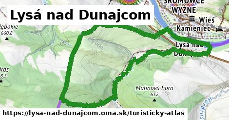 ikona Lysá nad Dunajcom: 0 m trás turisticky-atlas v lysa-nad-dunajcom