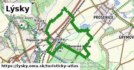 ikona Turistická mapa turisticky-atlas v lysky