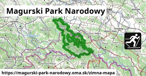 ikona Zimná mapa zimna-mapa v magurski-park-narodowy