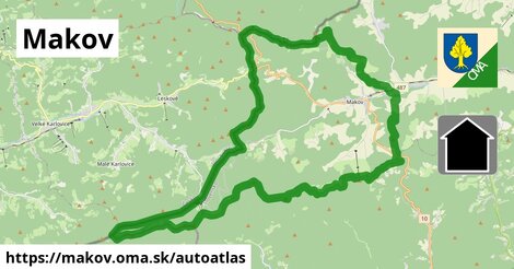 ikona Mapa autoatlas v makov