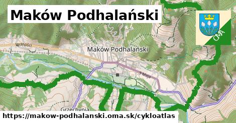 ikona Maków Podhalański: 3,3 km trás cykloatlas v makow-podhalanski