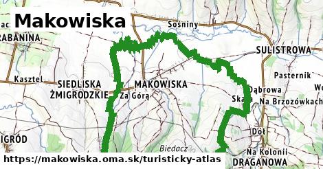 ikona Turistická mapa turisticky-atlas v makowiska