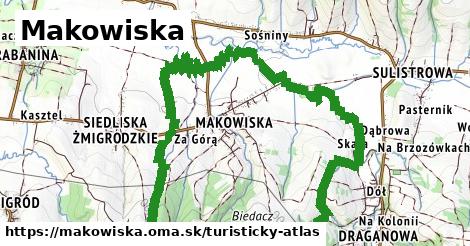 ikona Turistická mapa turisticky-atlas v makowiska