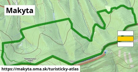 ikona Makyta: 0,73 km trás turisticky-atlas v makyta