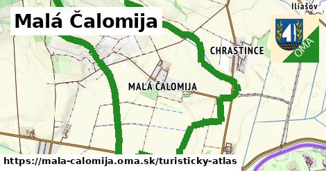 ikona Malá Čalomija: 509 m trás turisticky-atlas v mala-calomija