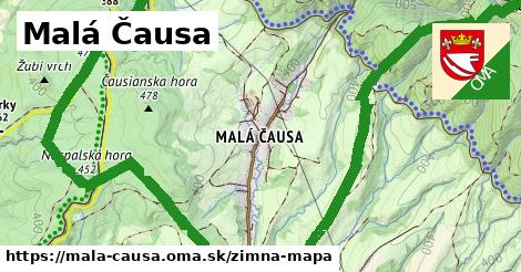 ikona Malá Čausa: 1,51 km trás zimna-mapa v mala-causa