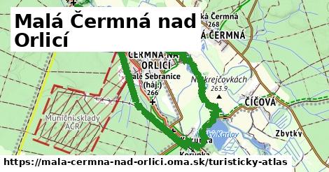 ikona Malá Čermná nad Orlicí: 0 m trás turisticky-atlas v mala-cermna-nad-orlici