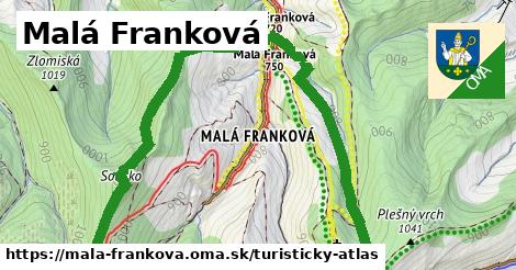 ikona Malá Franková: 0 m trás turisticky-atlas v mala-frankova