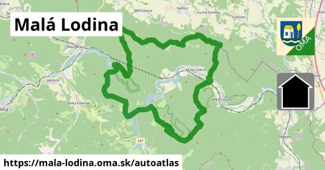 ikona Mapa autoatlas v mala-lodina